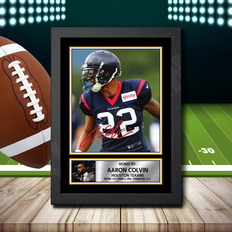 Aaron Colvin – Printed Signature NFL Star Print – Aaron Colvin