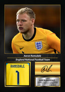 Aaron Ramsdale England Signed Poster Print – England National Football Team Goalkeeper Wall Art – Aaron Ramsdale Signature Style Soccer Poster – Football Fan Gift Decor
