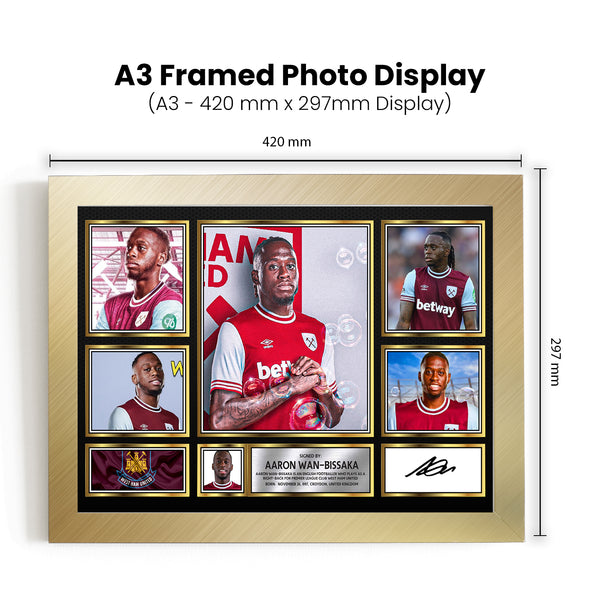Aaron Wan-Bissaka Printed Signature Football Poster Print