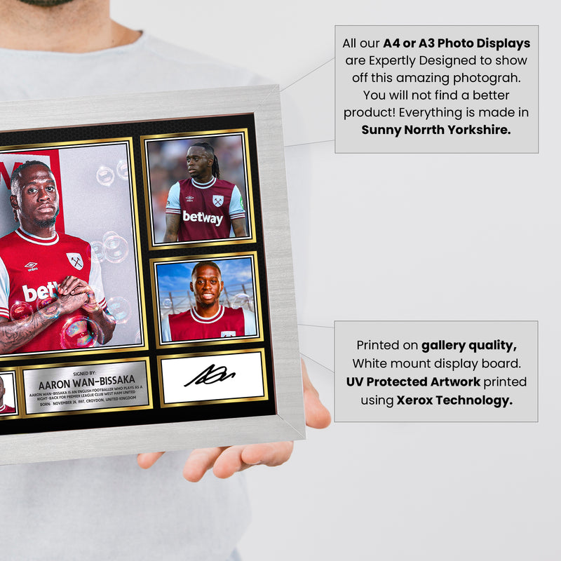 Aaron Wan-Bissaka Limited Edition Signed Football Poster Print