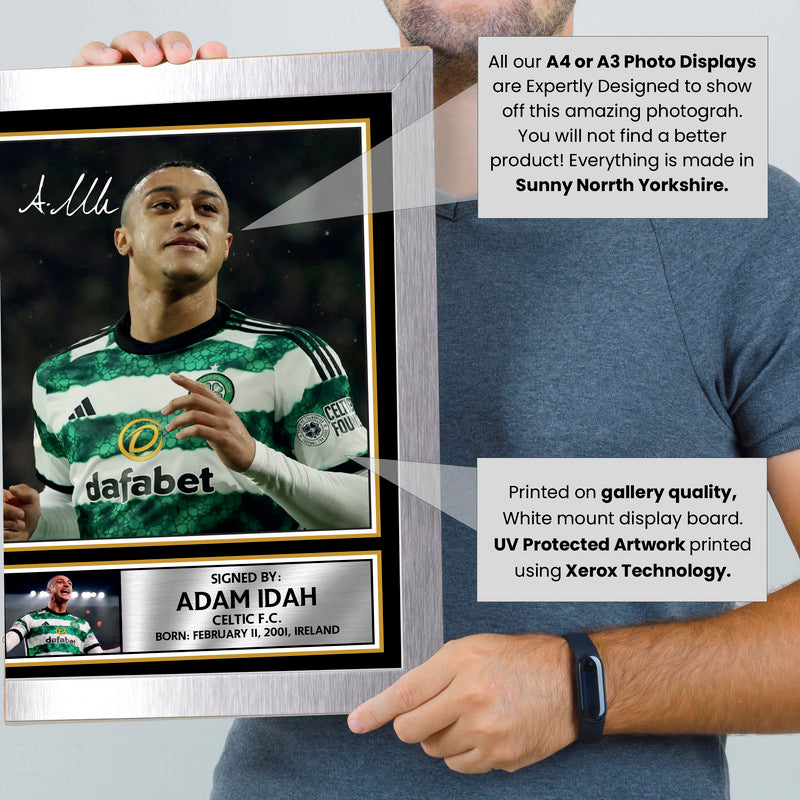 Adam Idah Signed Autograph Poster Print – Republic of Ireland Football Star Wall Art – Gift for Fans