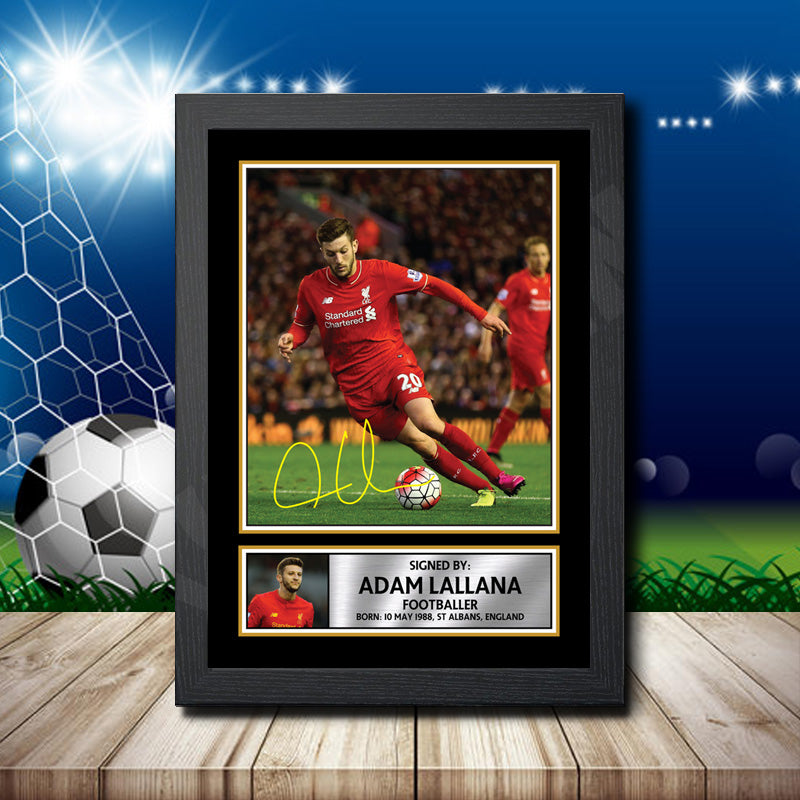 Adam Lallana 3 Printed Signature Footballers Star Poster Print Framed Wall Art Gift – Adam Lallana 3 Printed Signature Footballers Star Poster Print