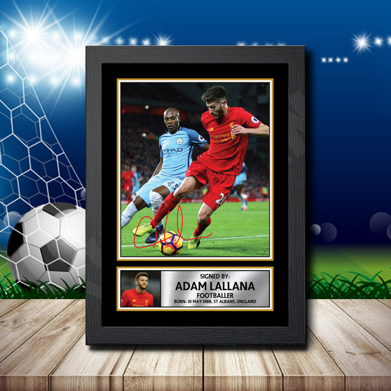 Adam Lallana 4 Printed Signature Footballers Star Poster Print Framed Wall Art Gift – Adam Lallana 4 Printed Signature Footballers Star Poster Print