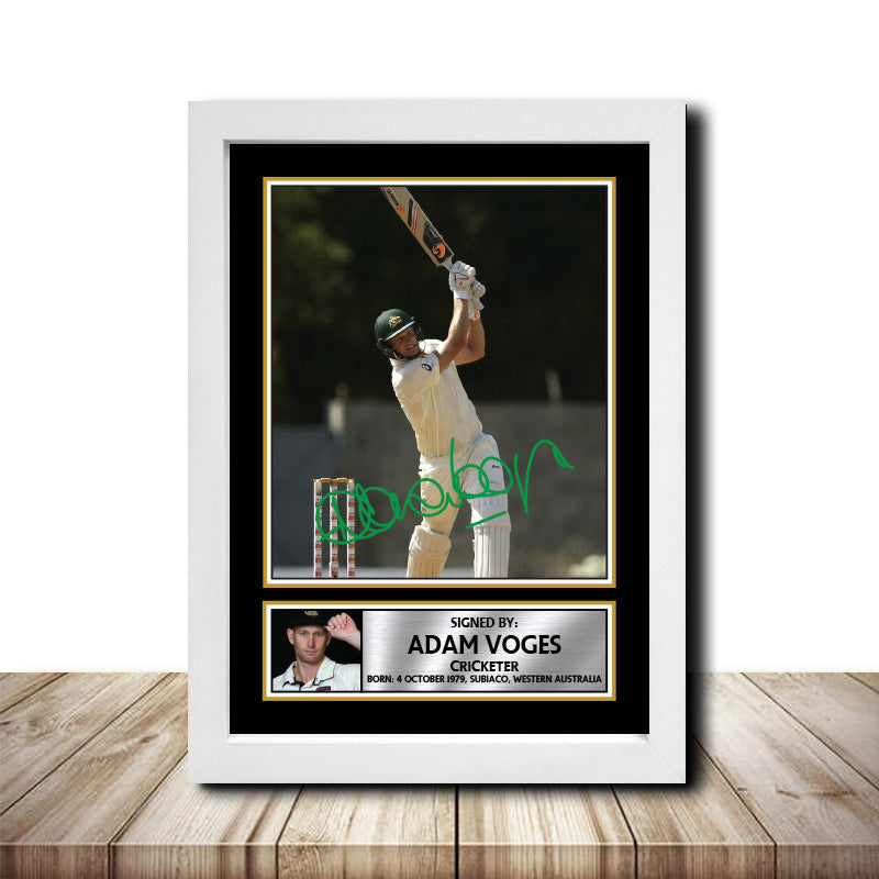 Adam Voges M1453 Cricketer Printed Signature Poster Print Gift