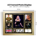 Adele Singers Framed Autographed Print - Limited Edition Autograph Fan Gift – Collectible Memorabilia Merchandise