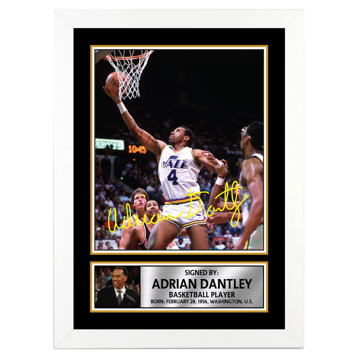 Adrian Dantley Basketball Player Printed Signature Poster Print Gift