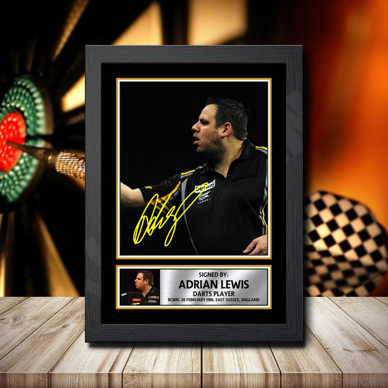 Adrian Jackpot 2 Printed Signature Darts Star Poster Print Framed Wall Art Gift – Adrian Jackpot 2 Printed Signature Darts Star Poster Print