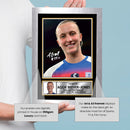 Aggie Beever-Jones Signed Autograph Poster Print – England & Chelsea Women’s Football Star – Framed or Unframed – Gift for Women’s Football Fans