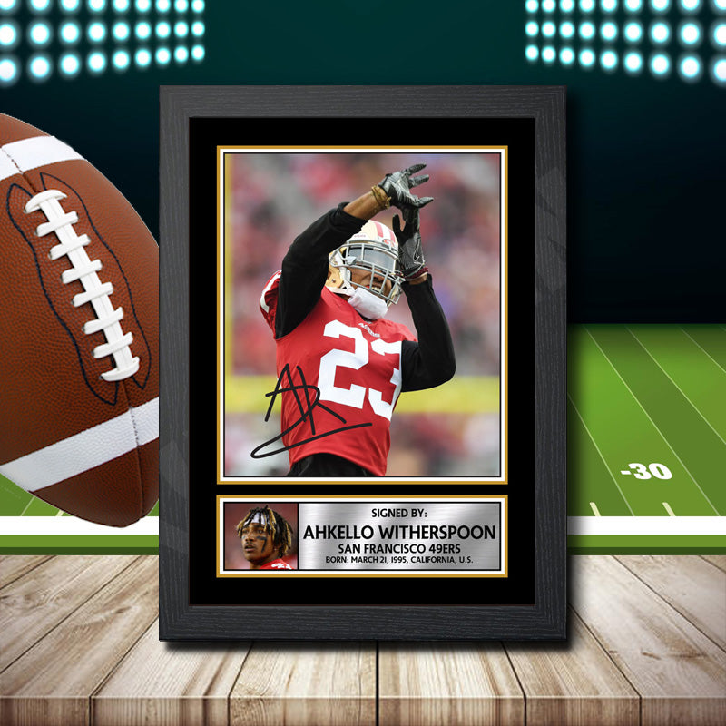 Ahkello Witherspoon 2 – Printed Signature NFL Star Print – Ahkello Witherspoon 2