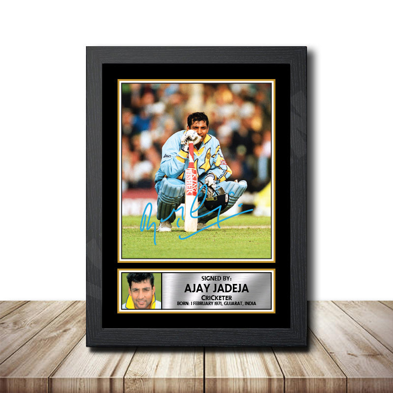 Ajay Jadeja M1456 Cricketer Printed Signature Poster Print Gift