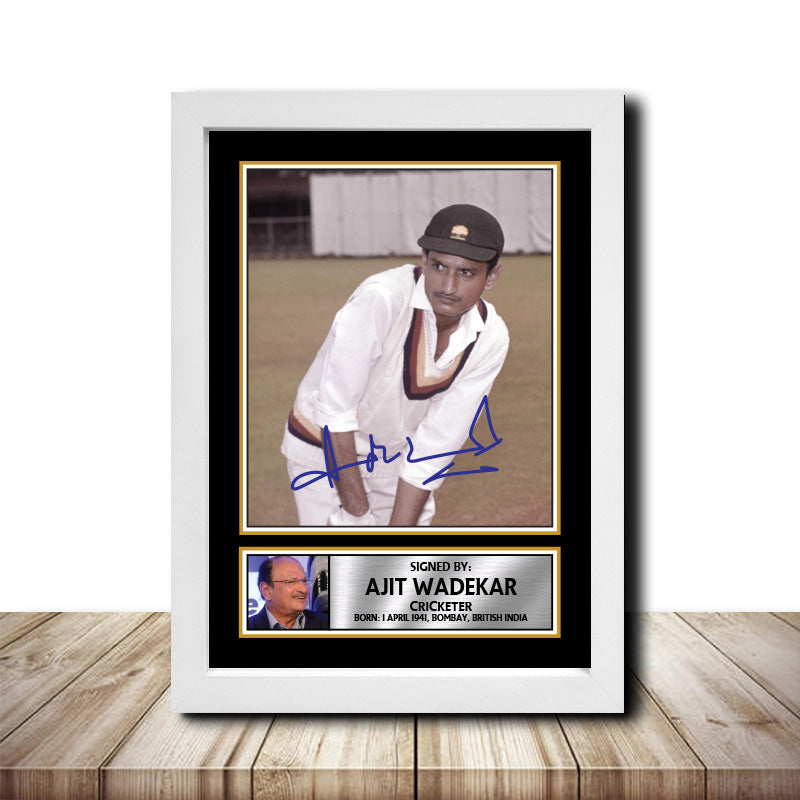 Ajit Wadekar M1461 Cricketer Printed Signature Poster Print Gift