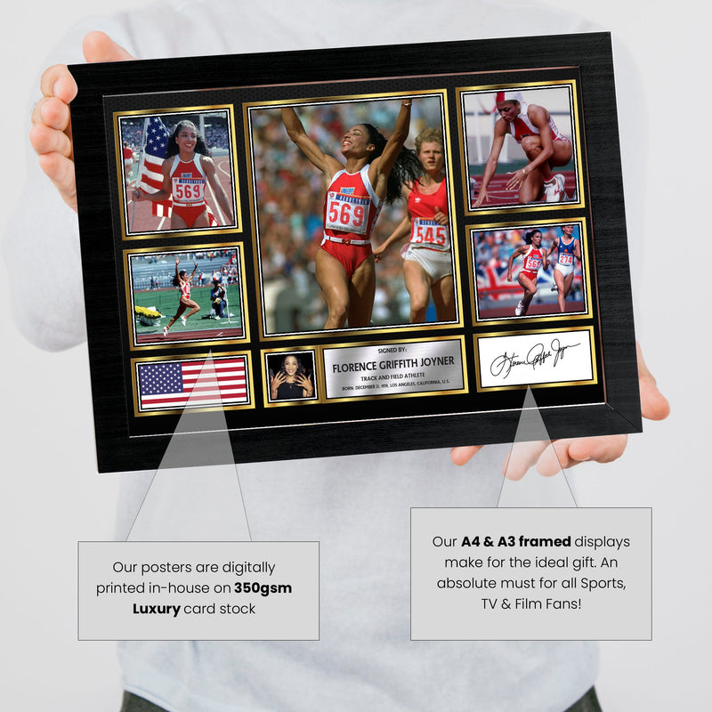 Al Oerter Olympians Framed Autographed Print - Limited Edition Autograph Fan Gift – Collectible Memorabilia Merchandise