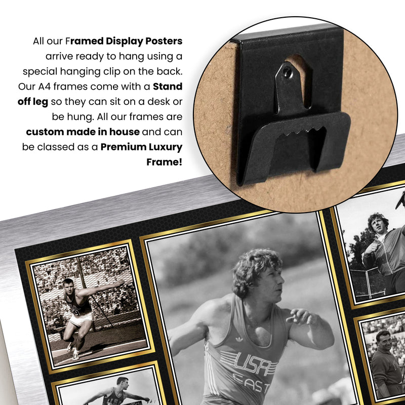 Al Oerter Olympians Framed Autographed Print - Limited Edition Autograph Fan Gift – Collectible Memorabilia Merchandise