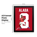 David Alaba Signed Poster Print – Austria National Team Captain Tribute Wall Art with Signature & Jersey Number 8 – Defensive Leader Memorabilia for Football Fans & Collectors