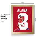 David Alaba Signed Poster Print – Austria National Team Captain Tribute Wall Art with Signature & Jersey Number 8 – Defensive Leader Memorabilia for Football Fans & Collectors