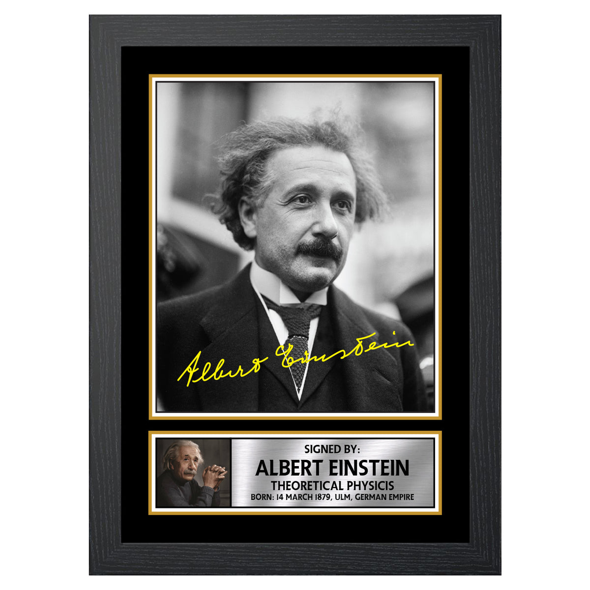 Albert Einstein M412 Scientist Printed Signature Poster Print Gift