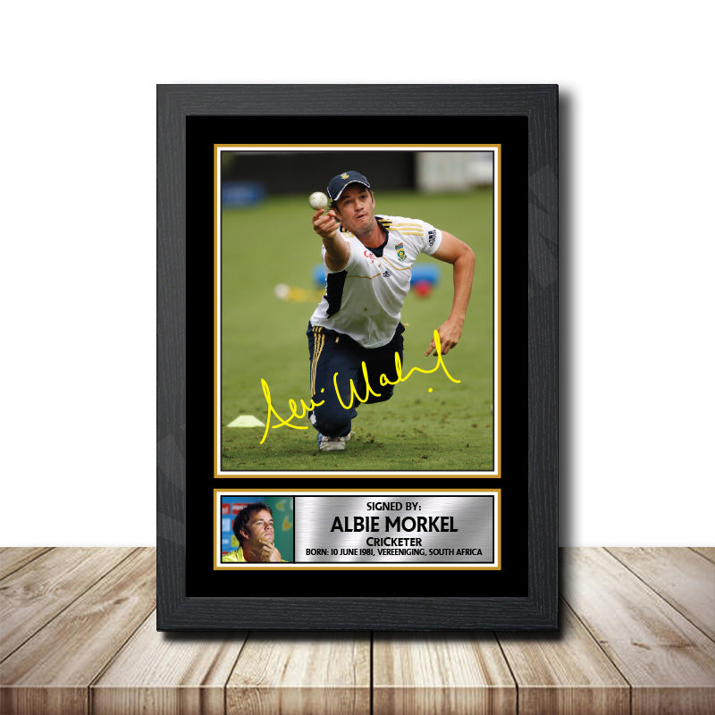 Albie Morkel M1466 Cricketer Printed Signature Poster Print Gift