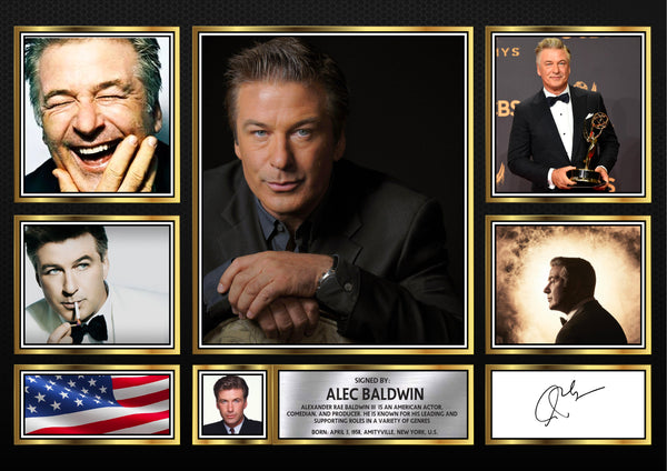 Alec Baldwin – Printed Signature Television Star Print – Reproduction Print