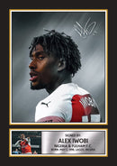 Alex Iwobi Signed Autograph Poster Print – Nigeria & Fulham F.C. Football Memorabilia – Premium Portrait Wall Art for Fans