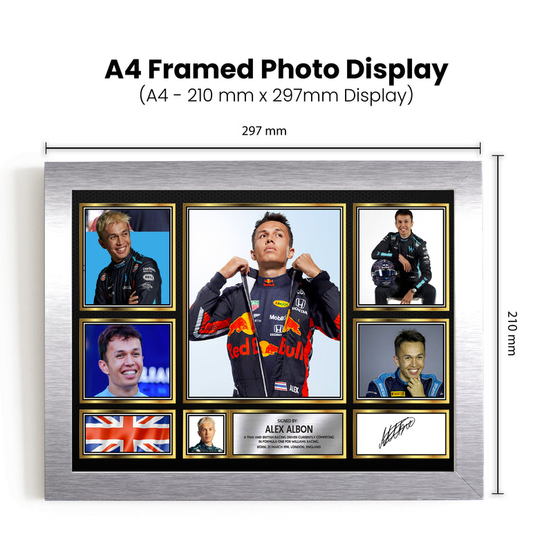 Alex Albon F1 Driver Limited Edition Signed Gift Poster Print Artwork Display