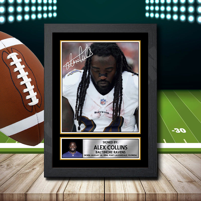 Alex Collins 2 – Printed Signature NFL Star Print – Alex Collins 2
