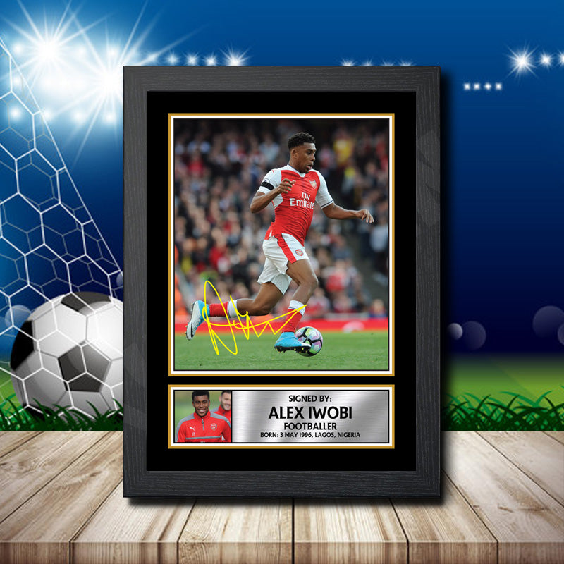 Alex Iwobi 2 Printed Signature Footballers Star Poster Print Framed Wall Art Gift – Alex Iwobi 2 Printed Signature Footballers Star Poster Print
