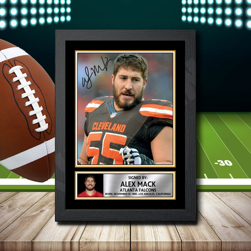 Alex Mack 1 – Printed Signature NFL Star Print – Alex Mack 1
