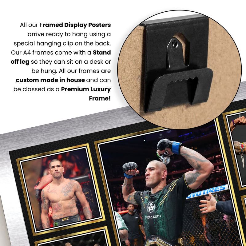 Alex Pereira UFC FIighters Framed Autographed Print - Limited Edition Autograph Fan Gift – Collectible Memorabilia Merchandise