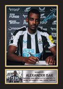 Alexander Isak Signed Autograph Poster Print – Newcastle United & Sweden – Exclusive Press Signing Portrait Football Memorabilia