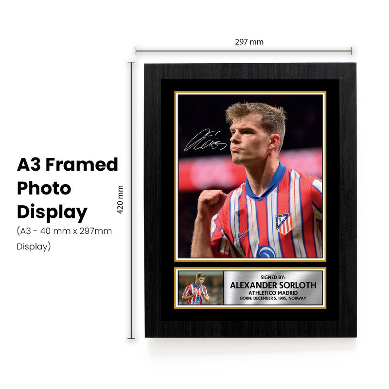 Alexander Sørloth Autographed Poster Print – Special Edition – Celebrate Norway’s Goal Machine with This Stunning Signed-Style Collectible