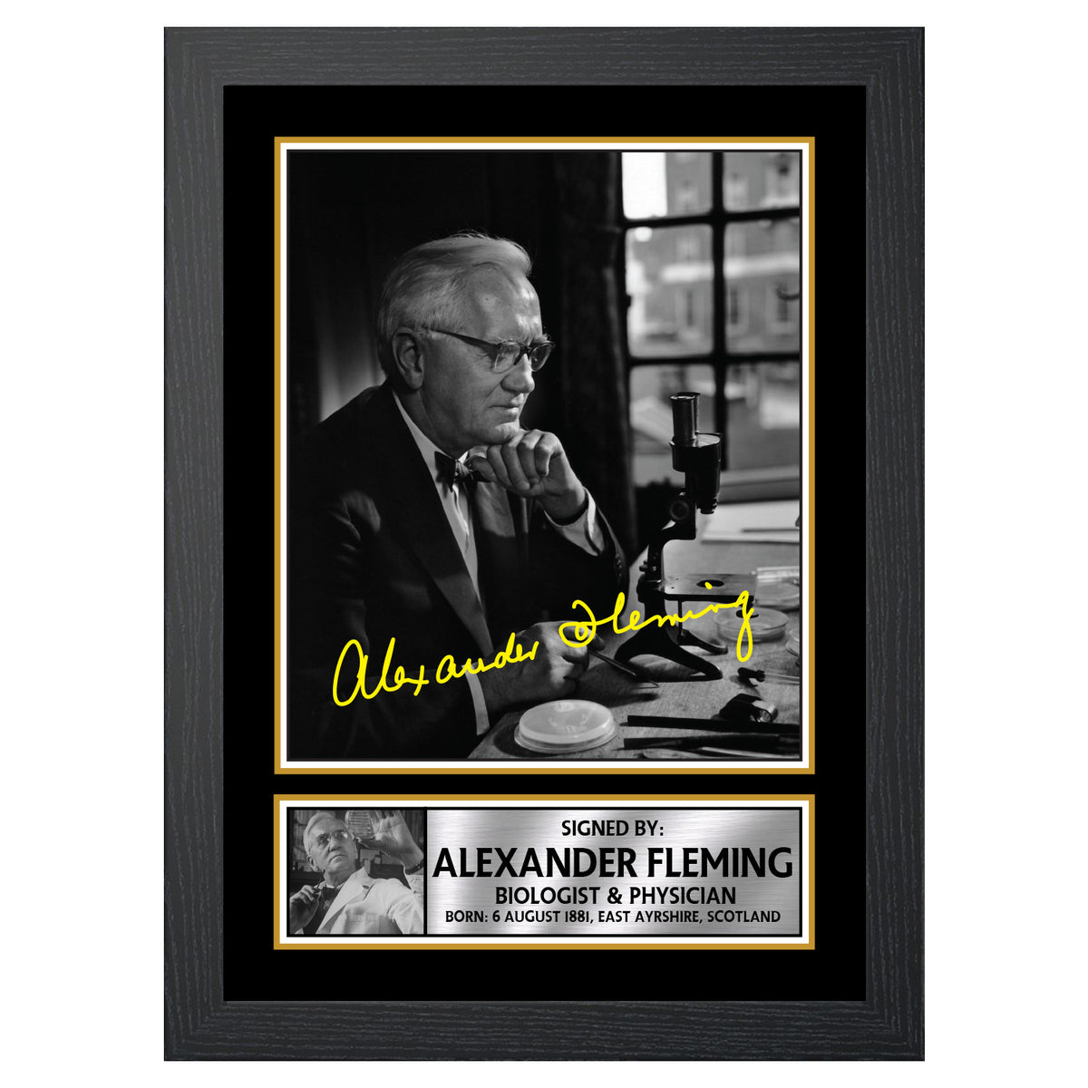 Alexander Fleming M414 Scientist Printed Signature Poster Print Gift