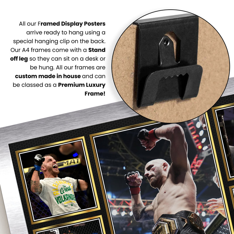 Alexander Volkanovski UFC FIighters Framed Autographed Print - Limited Edition Autograph Fan Gift – Collectible Memorabilia Merchandise