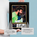 Alisson Becker Signed Autographed Poster – Liverpool FC & Brazil Goalkeeper Memorabilia – Framed Portrait Print with Plaque & Action Shot