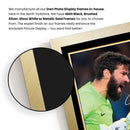 Alisson Becker Signed Autographed Poster – Liverpool FC & Brazil Goalkeeper Memorabilia – Framed Portrait Print with Plaque & Action Shot