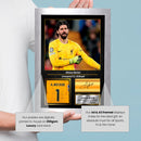 Alisson Becker Printed Signed Poster – Liverpool FC & Brazil Goalkeeper Tribute Wall Art with Jersey & Bio Plaque – Premier League Football Memorabilia for Fans & Collectors