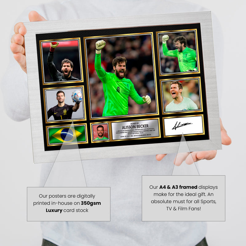 Alisson Becker - Signed Autographed Footballers Star Print