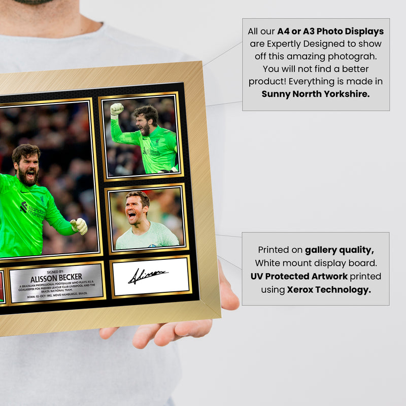 Alisson Becker - Signed Autographed Footballers Star Print