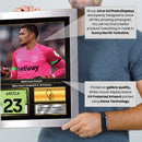 Alphonse Areola Printed Signed Poster – West Ham United FC & France Goalkeeper Tribute Wall Art with Jersey & Bio Plaque – Premier League Football Memorabilia for Fans & Collectors