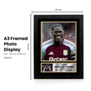 Amadou Onana Aston Villa Poster Print – Autograph Style Wall Art   – Framed or Unframed – Gift for Villa Fans