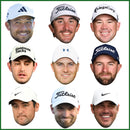 American Team Ryder Cup 2023 Golf 9 Mask Pack Celebrity Face Mask Fancy Dress Cardboard Costume Masks