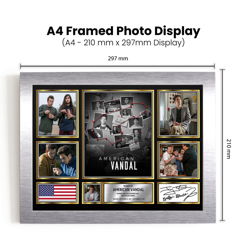 American Vandal Netflix Shows Framed Autographed Print - Limited Edition Autograph Fan Gift – Collectible Memorabilia Merchandise