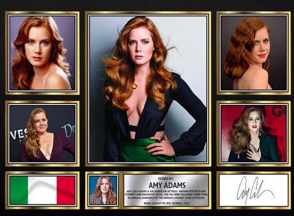 Amy Adams Actors Framed Printed Signature Print – Fan Gift – Wall Art – Reproduction Print