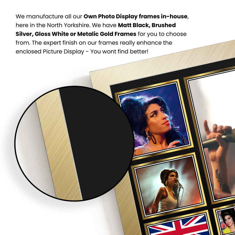 Amy Winehouse Singers Framed Autographed Print - Limited Edition Autograph Fan Gift – Collectible Memorabilia Merchandise