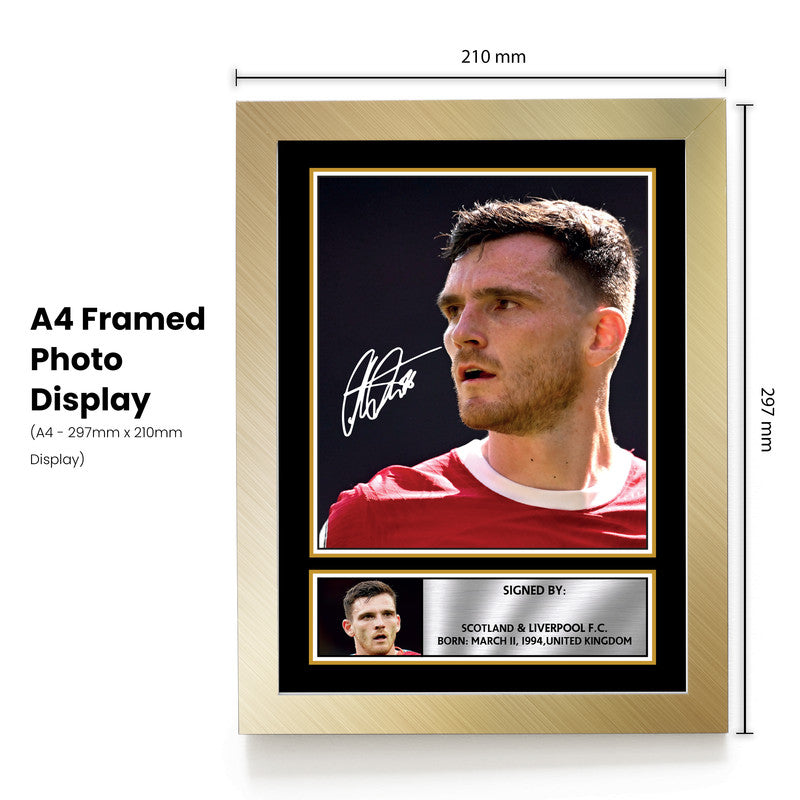 Andrew Robertson Signed Autographed Poster Print – Liverpool FC & Scotland Football Memorabilia – Authentic Signature – Collector Gift for Fans