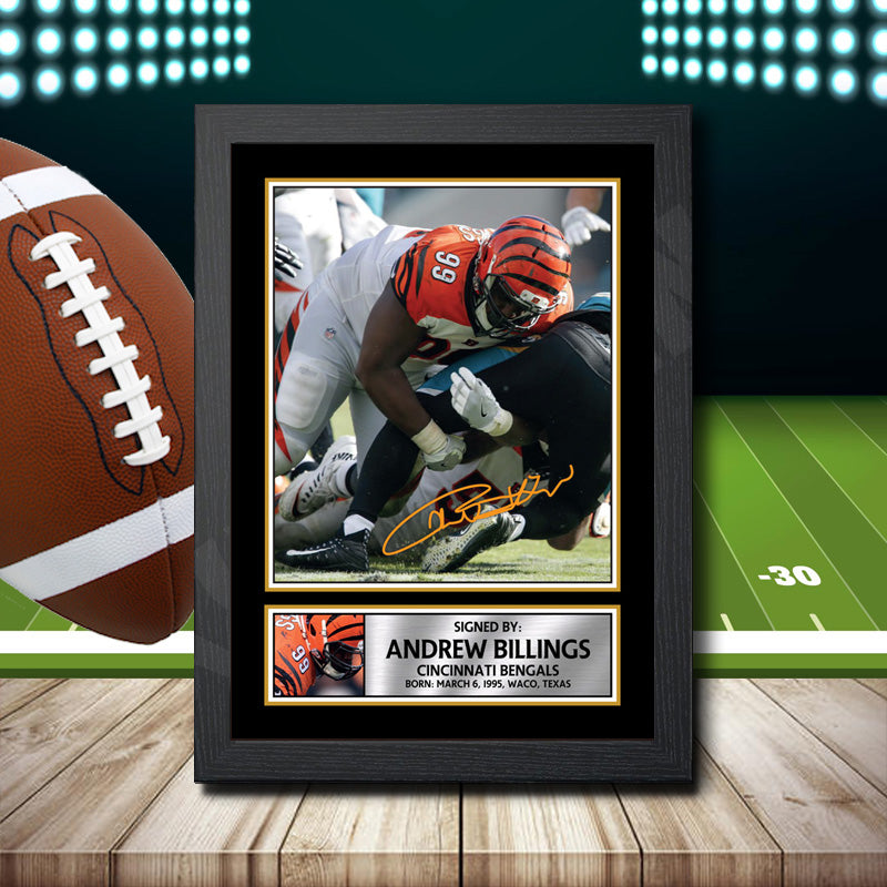 Andrew Billings – Printed Signature NFL Star Print – Andrew Billings