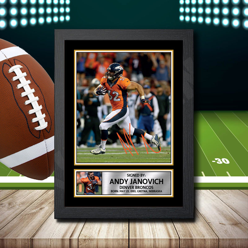 Andy Janovich – Printed Signature NFL Star Print – Andy Janovich