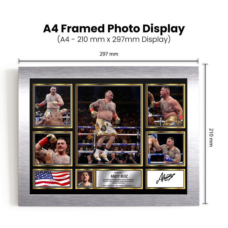 Andy Ruiz top boxer Limited Edition Signed Gift Poster Print Artwork Display