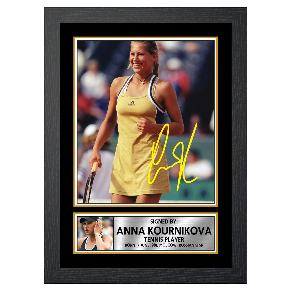 Anna Kournikova M539 Tennis Player Printed Signature Poster Print Gift