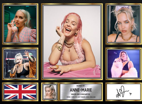 Anne-Marie Singers Framed Printed Signature Print – Fan Gift – Wall Art – Reproduction Print