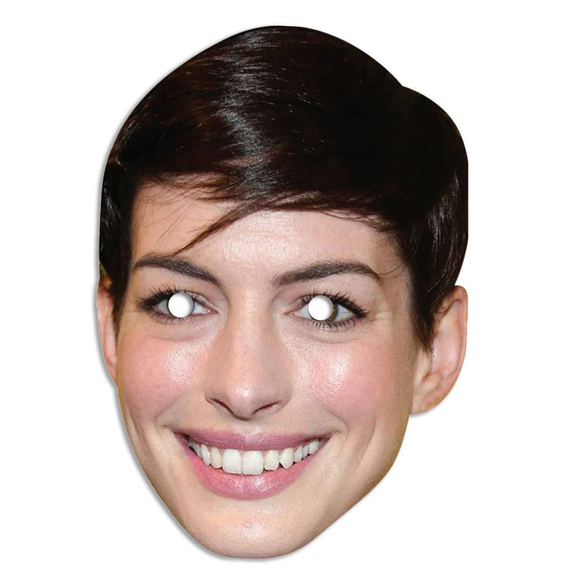 Anne Hathaway Celebrity Face Mask Fancy Dress Cardboard Costume Mask